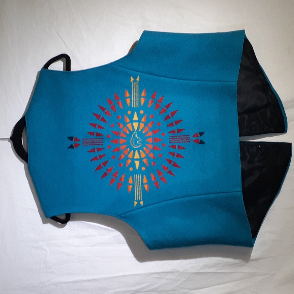 Pendleton vintage wool vest turquoise men's L